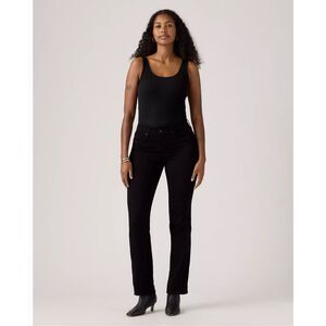 Levi’s 314 Shaping Straight Black Women’s Jeans Mid Rise Tummy Control 30x32